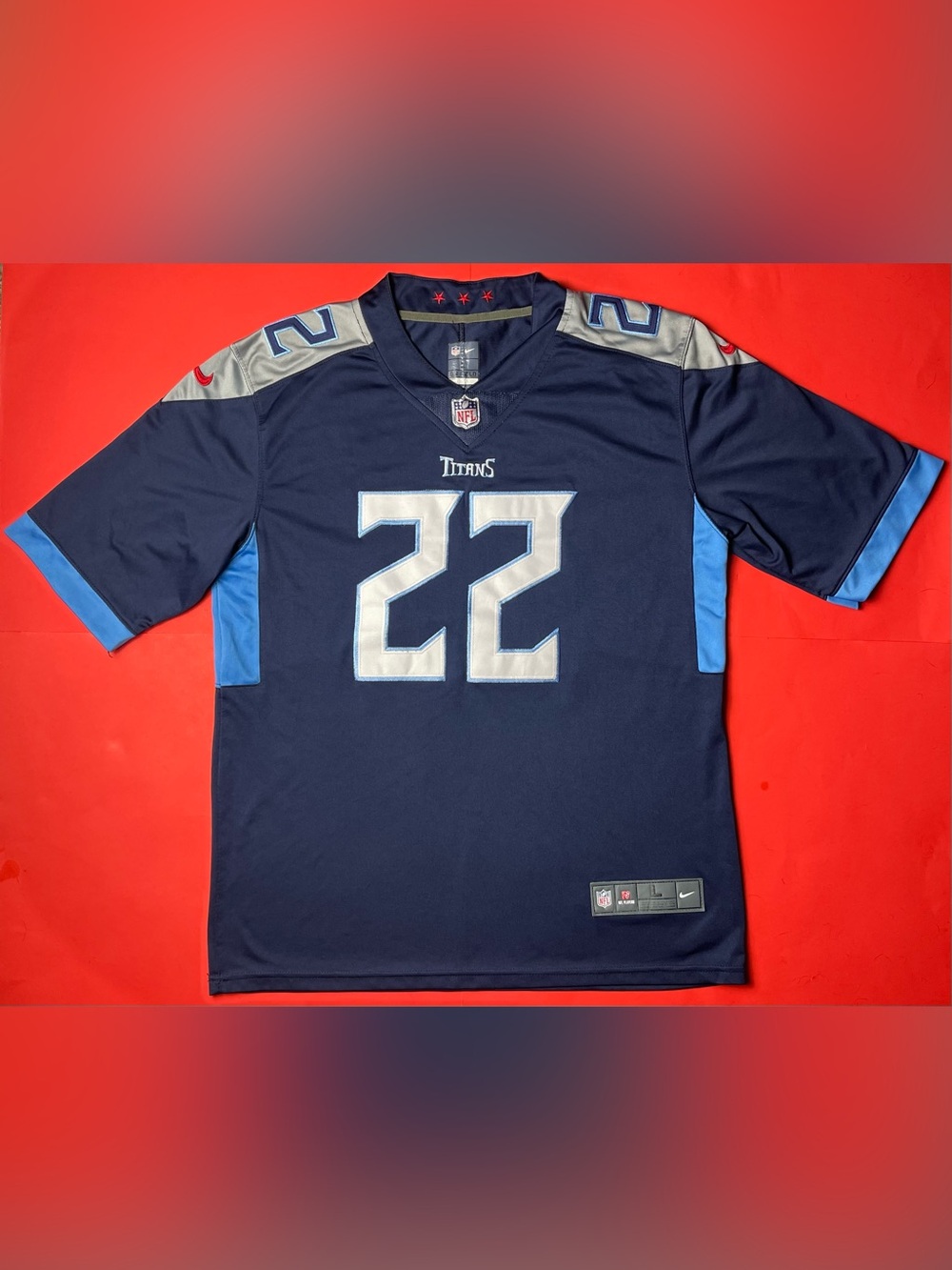 Nike Derrick Henry Tennessee Titans On Field NFL Jersey Size Large Navy